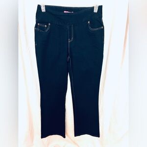 Woman Within 14W/ pull on stretch jeans/ dark blue/5 pockets NWOTG/comfort waist